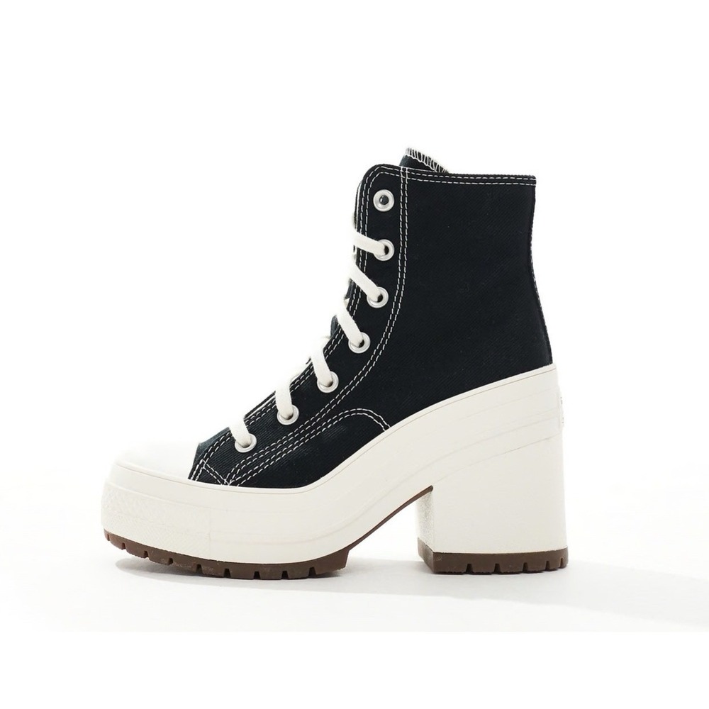 Converse Chuck 70 De Luxe Heel Black Shoes Sneakers Unisex W 10.5 / M 8.5